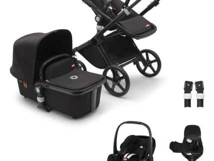 Bugaboo Fox Cub Pebble 360 PRO2 Travel System - Black/Midnight Black