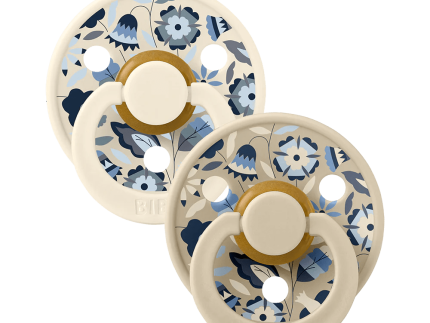 Bibs x Liberty Colour Bobo Latex Pacifier (2 Pack, Size 2) - Ivory Mix