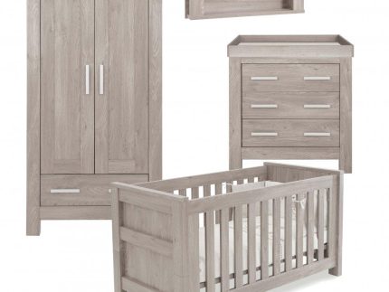 Baby Style Bordeaux 4pc Furniture Set - Ash inc Dream Spring Mattress