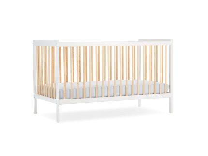 CuddleCo Nola Cot Bed - White & Natural