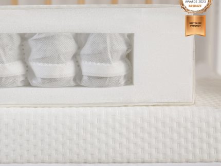 CuddleCo Signature Hypo-Allergenic Bamboo Pocket Sprung Cot Mattress 120 x 60cm
