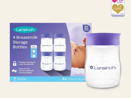 Lansinoh Breastmilk Storage Bottles (4 Pack)