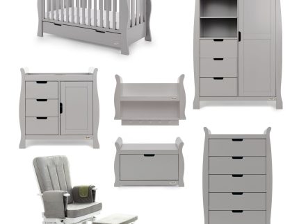 Obaby Stamford Luxe 7 Piece Room Set Warm Grey