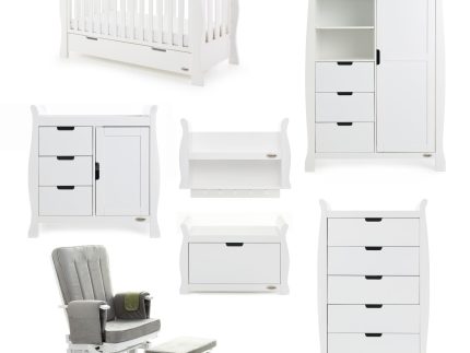 Obaby Stamford Luxe 7 Piece Room Set White