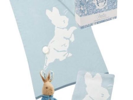 Peter Rabbit Signature Knitted Blanket with Soft Toy