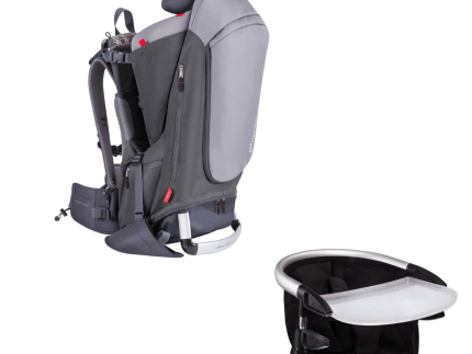 Phil & Teds Escape? Back Carrier with Lobster? Portable Highchair - Charcoal