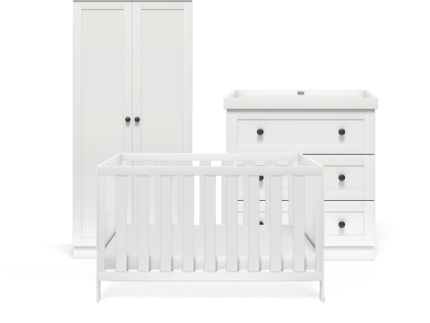 Silver Cross Bromley 3 Piece Furniture Set - White