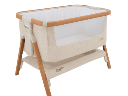 Tutti Bambini Cozee Bedside Crib - Scandinavian Walnut/Ecru